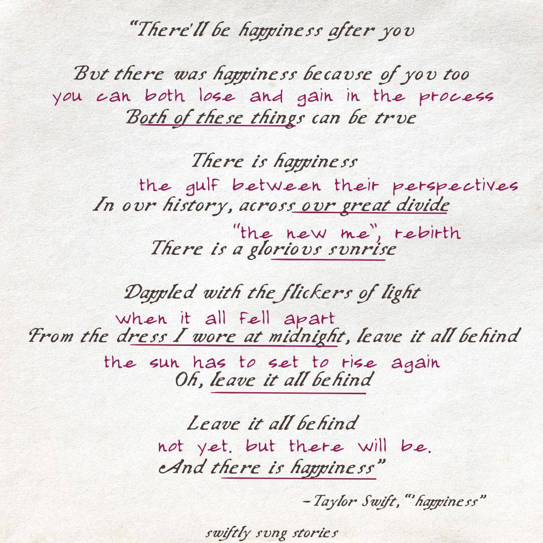 The Sad Irony of Taylor's "happiness" Lyrics Meaning: Full Analysis ...