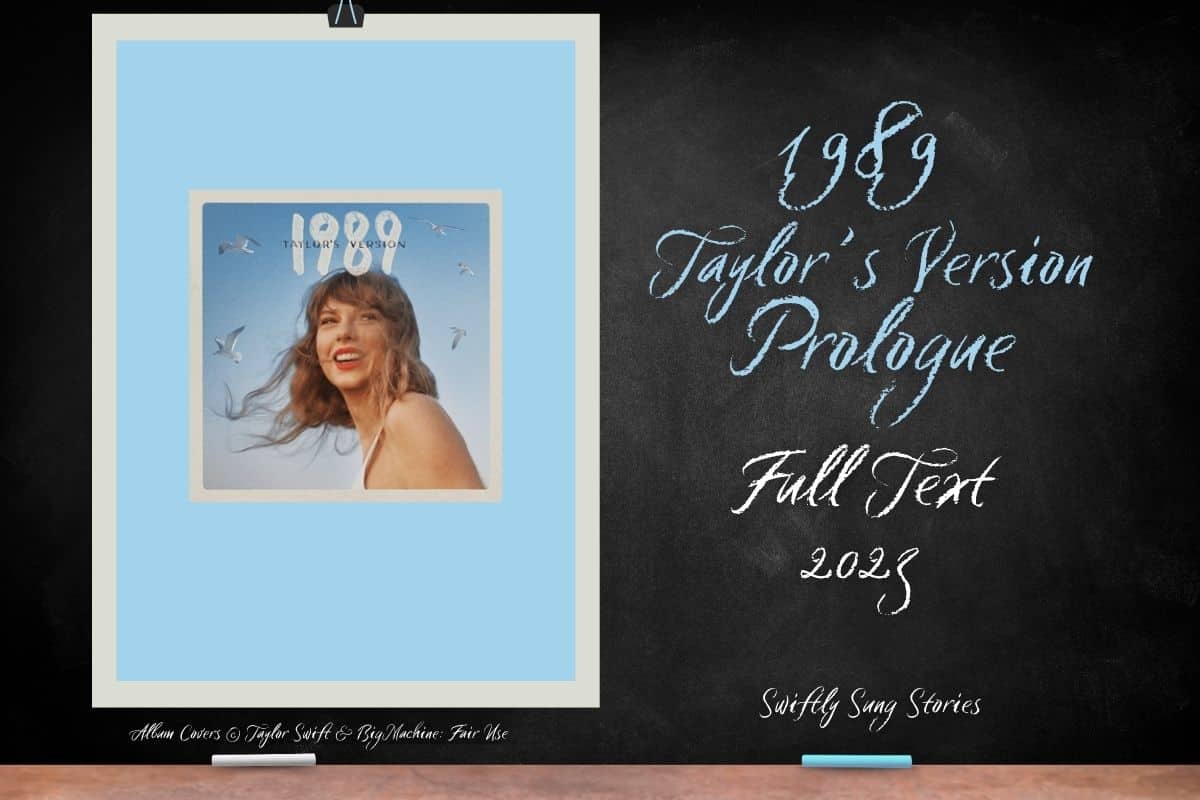 1989 Prologues: Original vs. Taylor's Version (Full Text + Analysis) - Swiftly Sung Stories