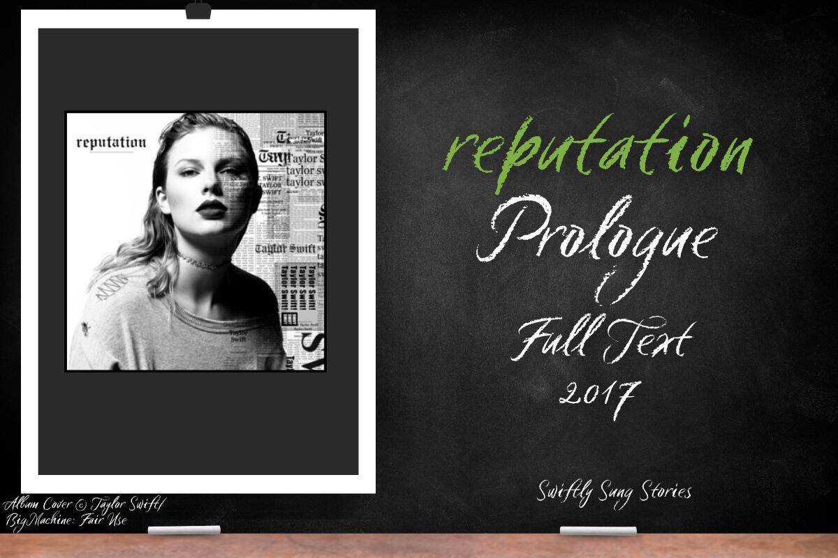 Analyzing Taylor's "reputation" Prologue, Line by Line (Full Text ...